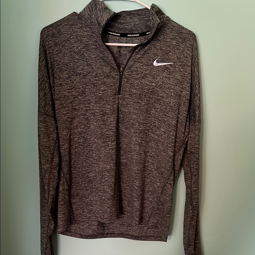 Nike Black Heather Quarter-Zip Top